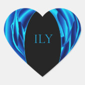 "ILY" Heart Sticker - een modern design (Voorkant)
