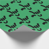ILY (I Love You) ASL - Gift Wrapping GREEN Cadeaupapier (Hoek)
