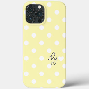 ILY - Ik hou van jou - Polka Dots & Heart - Geel - Case-Mate iPhone Case