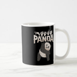 ILY Panda ASL Hand Gesture Deaf Hearing Loss Aware Koffiemok
