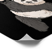 ILY Panda ASL Hand Gesture Deaf Hearing Loss Aware Poster (Hoek)