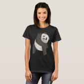 ILY Panda ASL Hand Gesture Deaf Hearing Loss Aware T-shirt (Voorkant volledig)