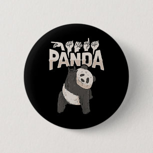 Ily Panda Gebarentaal Gebaren Doof Gehoorverlies B Ronde Button 5,7 Cm