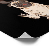 ILY Pug ASL Handgebaar Doof Gehoorverlies Bewustzi Poster (Hoek)