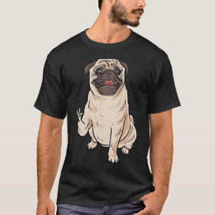 ILY PUG HOND ASL Handgebaar Doof Gehoorverlies Awa T-shirt