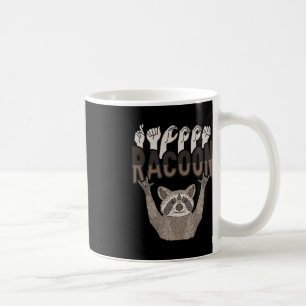 ILY Racoon ASL Handgebaar Doof Gehoorverlies Awar Koffiemok