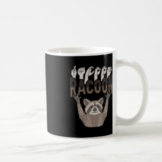 ILY Racoon ASL Handgebaar Doof Gehoorverlies Awar Koffiemok