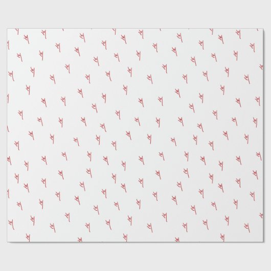 ILY Red Hand Sketch Cadeaupapier (Vlak)