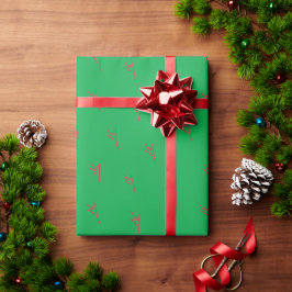 ILY Sketchy Hands Red Green Wrapping Paper Cadeaupapier