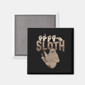 Ily Sloth Asl Hand Gebaar Dove Gehoorverlies Bewus Magneet (Voorkant / Achterkant)