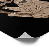 ILY Sloth ASL Handgebaar Doof Gehoorverlies Aware Poster (Hoek)