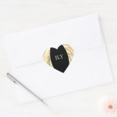ILY Sticker Zachte Metallic Gele en Zwarte (Envelop)