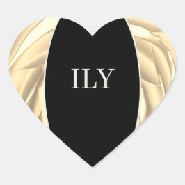 ILY Sticker Zachte Metallic Gele en Zwarte