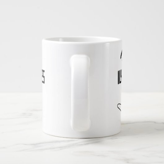 ILY Vibes - ASL Design  Grote Koffiekop (Achterkant)