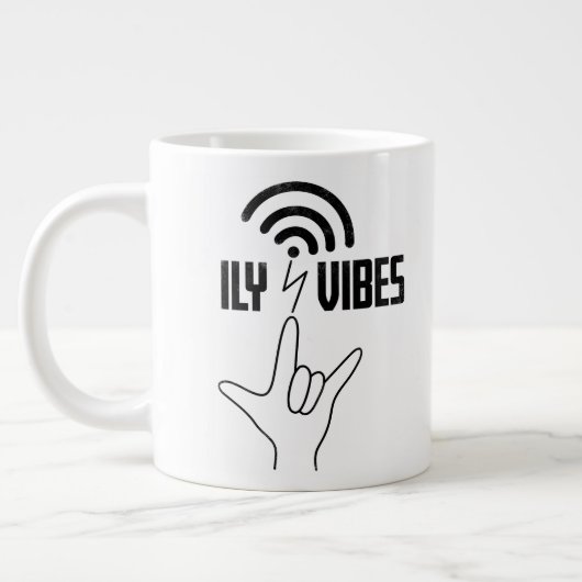 ILY Vibes - ASL Design  Grote Koffiekop (Links)