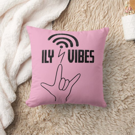 ILY Vibes - ASL Design  Kussen (Deken)