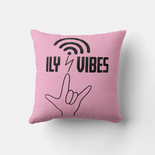 ILY Vibes - ASL Design  Kussen (Achterkant)