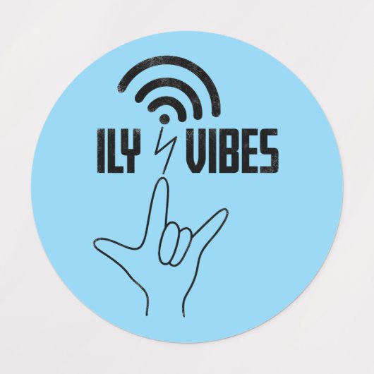 ILY Vibes - ASL Design  Labels (Design 1)