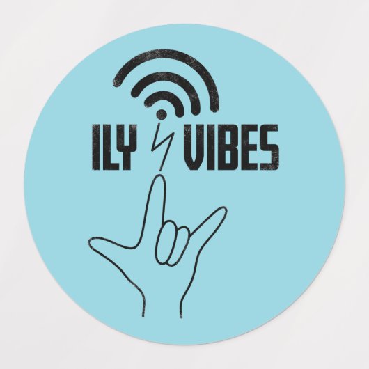 ILY Vibes - ASL Design Labels (Design 2)