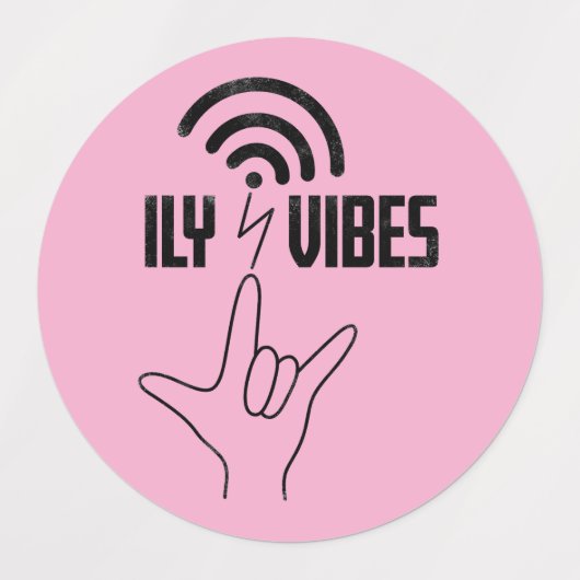 ILY Vibes - ASL Design  Labels (Design 1)