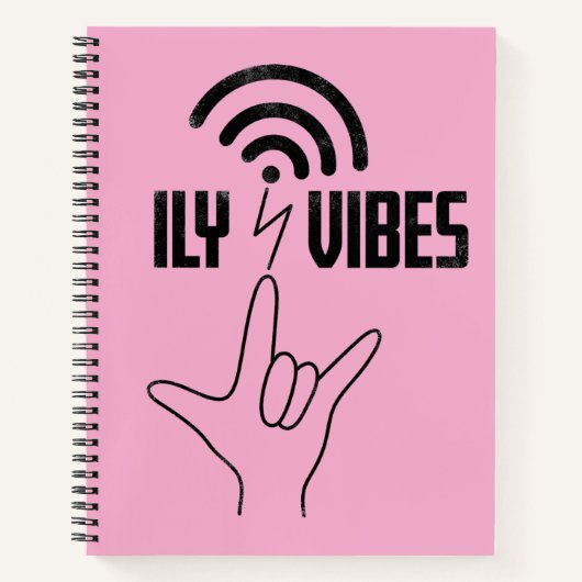 ILY Vibes - ASL Design  Notitieboek (Voorkant)