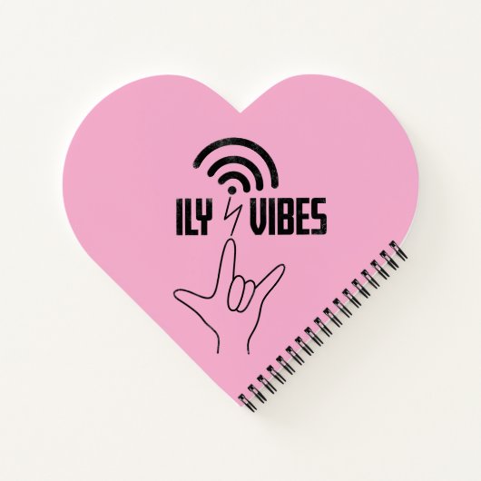 ILY Vibes - ASL Design  Notitieboek (Achterkant)