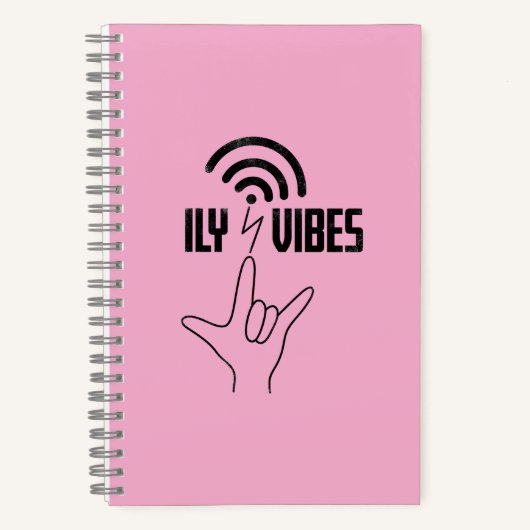 ILY Vibes - ASL Design  Notitieboek (Voorkant)