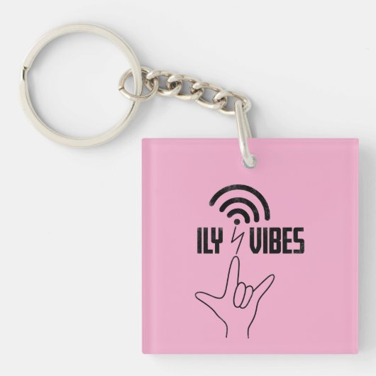 ILY Vibes - ASL Design  Sleutelhanger (voorkant)
