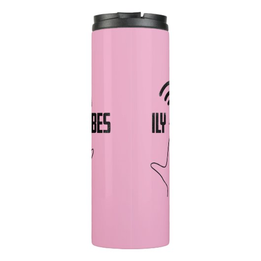 ILY Vibes - ASL Design  Thermosbeker (Achterkant)