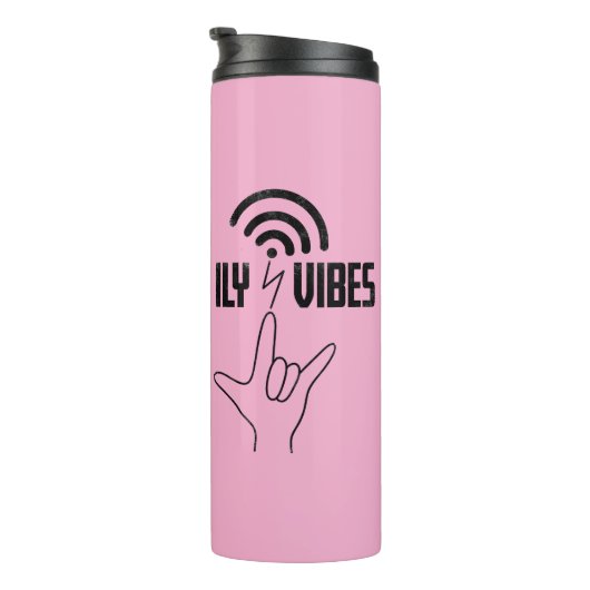 ILY Vibes - ASL Design Thermosbeker (Geroteerd rechts)