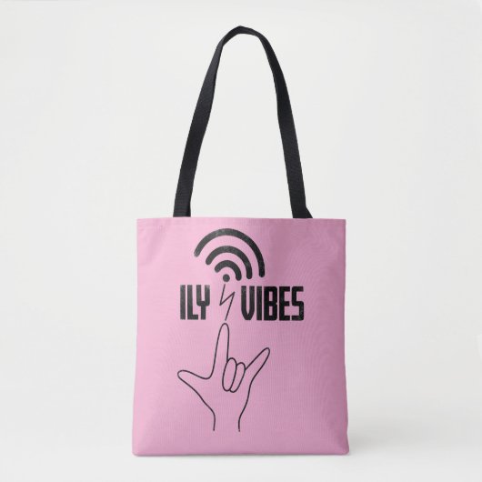 ILY Vibes - ASL Design  Tote Bag (Voorkant)