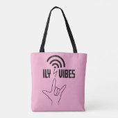 ILY Vibes - ASL Design  Tote Bag (Achterkant)