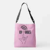 ILY Vibes - ASL-ontwerp Crossbody Tas (Achterkant)