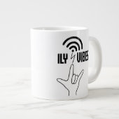 ILY Vibes - ASL-ontwerp Grote Koffiekop (Voorkant rechts)