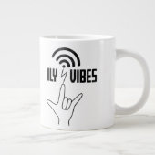ILY Vibes - ASL-ontwerp Grote Koffiekop (Rechts)
