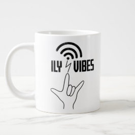 ILY Vibes - ASL-ontwerp Grote Koffiekop