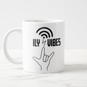 ILY Vibes - ASL-ontwerp Grote Koffiekop