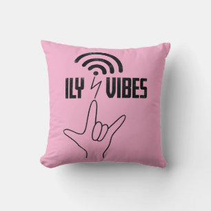 ILY Vibes - ASL-ontwerp Kussen
