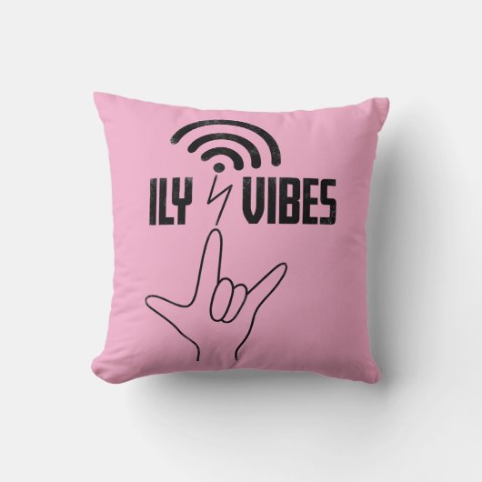 ILY Vibes - ASL-ontwerp Kussen (Voorkant)