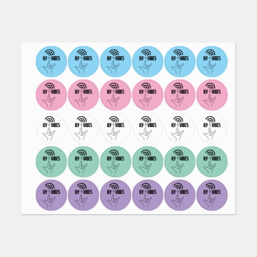 ILY Vibes - ASL-ontwerp Labels (Vel)