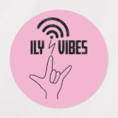ILY Vibes - ASL-ontwerp Labels (Design 2)