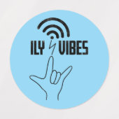 ILY Vibes - ASL-ontwerp Labels (Design 1)