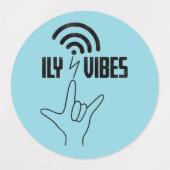ILY Vibes - ASL-ontwerp Labels (Design 2)