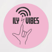 ILY Vibes - ASL-ontwerp Labels (Design 1)