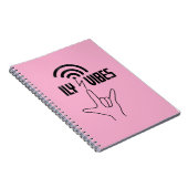 ILY Vibes - ASL-ontwerp  Notitieboek (Rechterzijde)