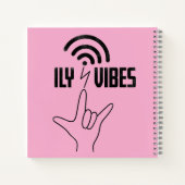 ILY Vibes - ASL-ontwerp  Notitieboek (Achterkant)