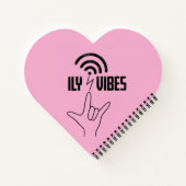 ILY Vibes - ASL-ontwerp  Notitieboek (Achterkant)