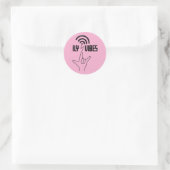 ILY Vibes - ASL-ontwerp Ronde Sticker (Tas)