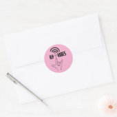 ILY Vibes - ASL-ontwerp Ronde Sticker (Envelop)