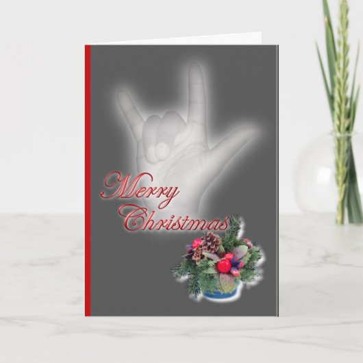 ILY - Vrolijk kerstfeest Feestdagen Kaart (Voorkant)